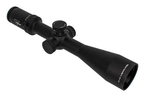 Trijicon Tenmile 5-25x50 Rifle Scope features the red MRAD center dot reticle